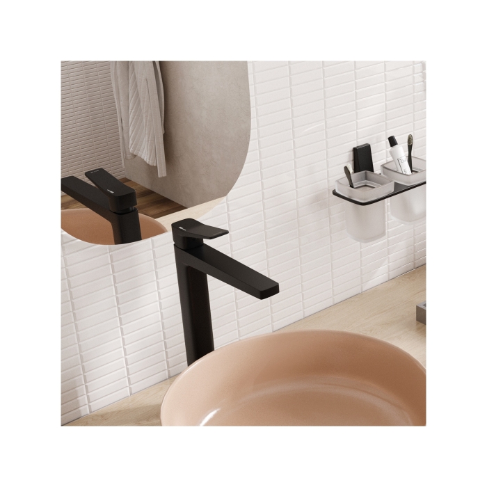 Смеситель для раковины высокий 2403H WasserKraft Bever 2400, Черный Матовый