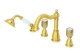 Смеситель на борт ванны 391-Royal/CRST Boheme Royal Cristal Bronze, Бронза, С КРИСТАЛЬНЫМИ РУЧКАМИ