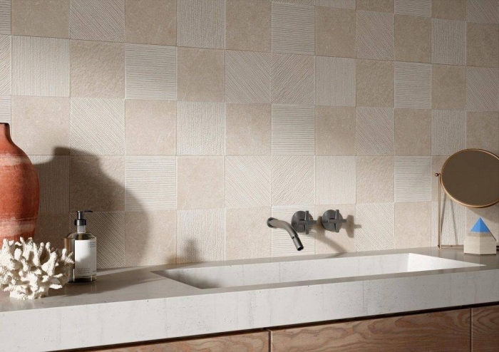 Настенная плитка Ragno R8HU Eterna Blanco Struttura Quadro 3D rett. 30x90