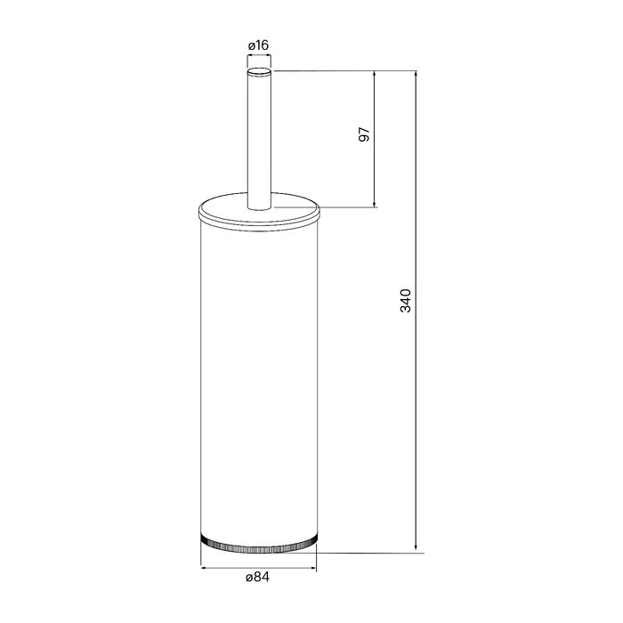 Ерш BRUBL0i47 IDDIS Optima Home, Черный Матовый