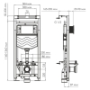 Инсталляция для унитаза 15TLT.010.ME.WM03 WasserKraft Alme 15, С КНОПКОЙ СМЫВА