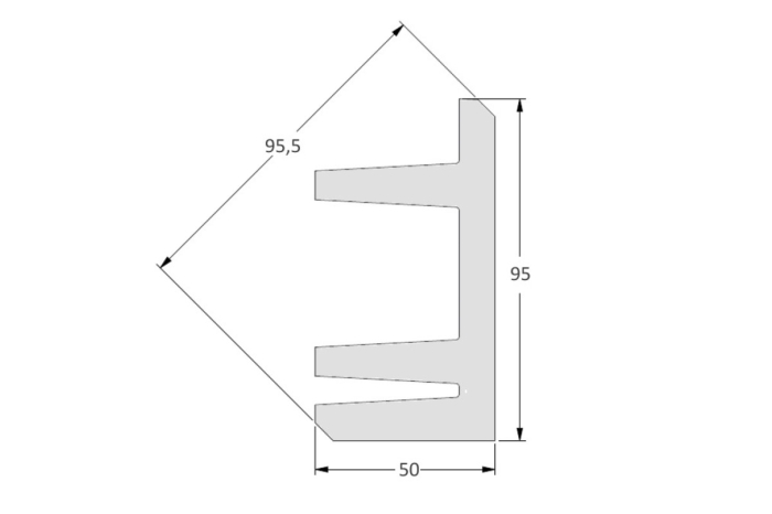 Карниз для скрытого освещения Orac Decor C381 L3 Linear Led Lighting 2м.