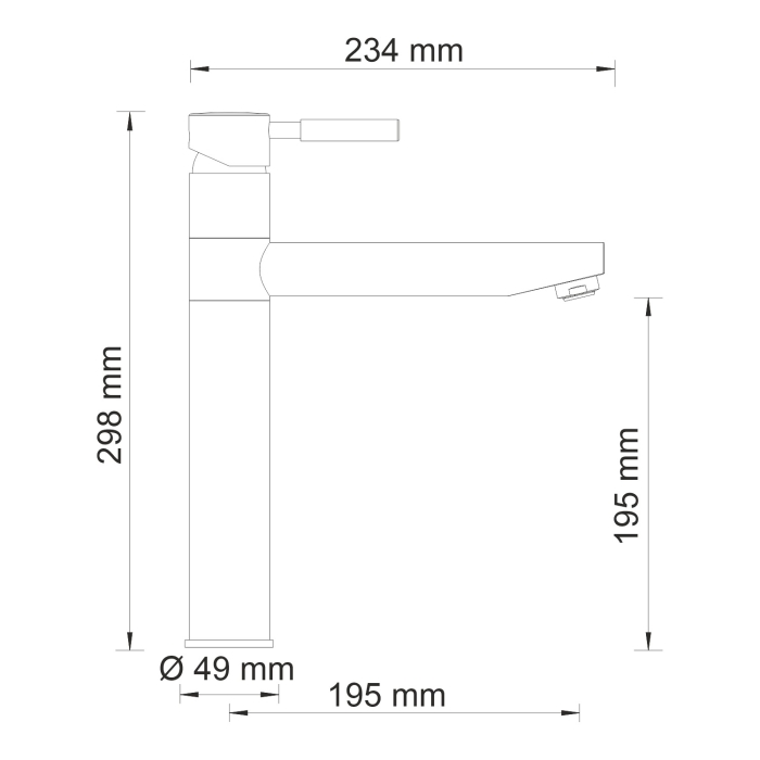 Смеситель для кухни 4207 WasserKraft Wern 4200, Никель