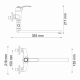 Смеситель для ванны 1302L WasserKraft Isar 1300, Бронза Темная, С ДУШЕВЫМ НАБОРОМ
