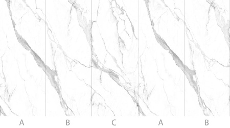 Бамбуковая панель Bonaparte Calacatta White Glossy B 108x280