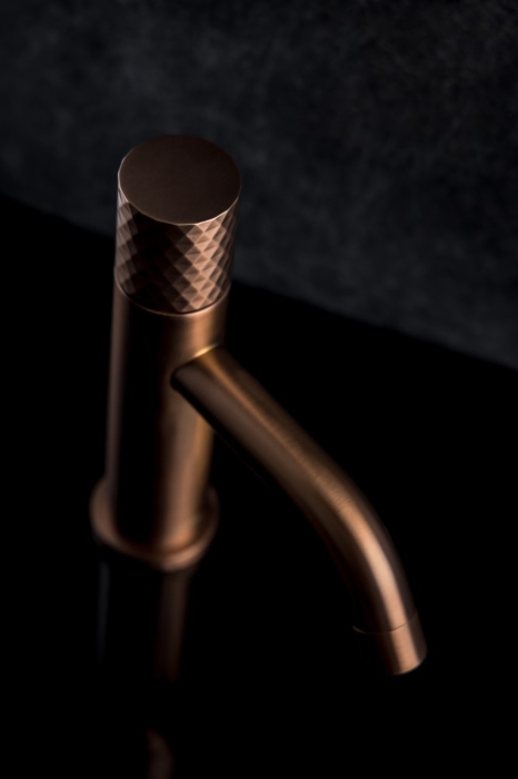 Смеситель для раковины 121-CB Boheme Stick Copper Brushed, Медь Брашированная, С РУЧКОЙ DIAMOND