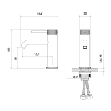 Смеситель для раковины 2461/00F Timo Saona, Хром