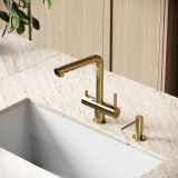 Смеситель для кухни SC4015ZG Sancos Spin, Золото Полированное, С КАНАЛОМ ДЛЯ ФИЛЬТРОВАННОЙ ВОДЫ, С ВЫДВИЖНЫМ ИЗЛИВОМ