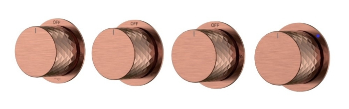 Смеситель встроенный 124-5-CB.1 Boheme Stick Copper Brushed, Медь Брашированная, С РУЧКОЙ DIAMOND