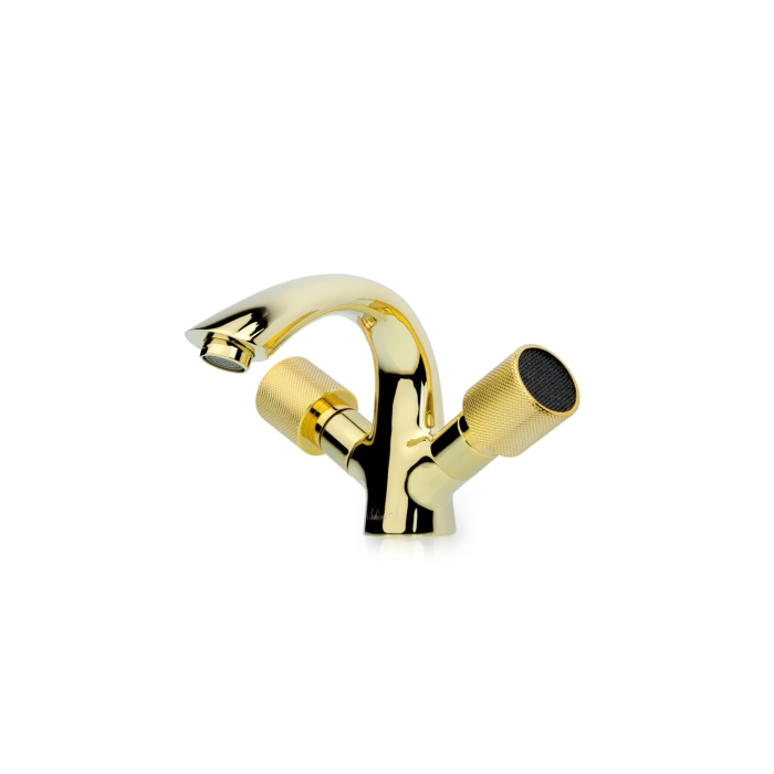Смеситель для раковины 291-Royal/CRST black Boheme Royal Cristal Gold, Золото
