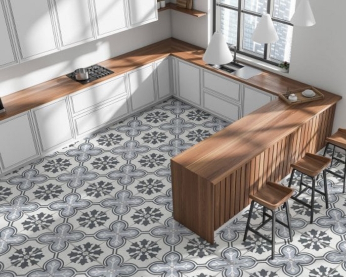 Керамогранит Etili Seramik Chateau Blue Pre-Cut 45x45