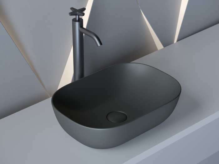 Раковина чаша накладная на столешницу CN6009MDH Ceramica Nova Element, Темно Антрацит Матовый