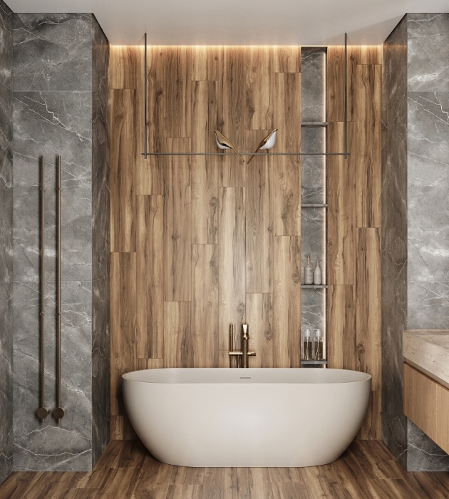 Керамогранит Arcadia Fossil Wood Wenge 20x120