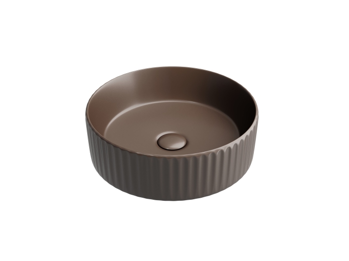Раковина круглая накладная CN6057MDB Ceramica Nova Element, Темно-Коричневый Матовый