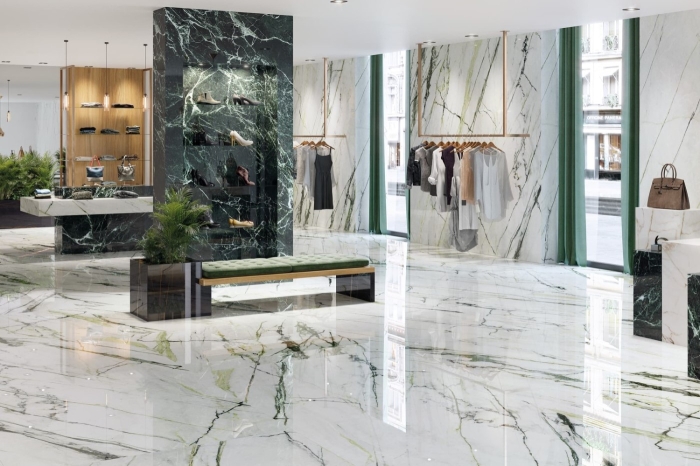 Керамогранит Porcelanosa XLight Calacatta Green Polished 120х270