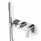 Смеситель встроенный 5877 WasserKraft Dinkel 5800, Хром, С ВНУТРЕННЕЙ ЧАСТЬЮ, С ДУШЕВЫМ НАБОРОМ