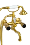 Смеситель для ванны 313-Royal/CRST black Boheme Royal Cristal Bronze, Бронза, С КРИСТАЛЬНЫМИ РУЧКАМИ, С ЧЕРНЫМИ КРИСТАЛЛАМИ