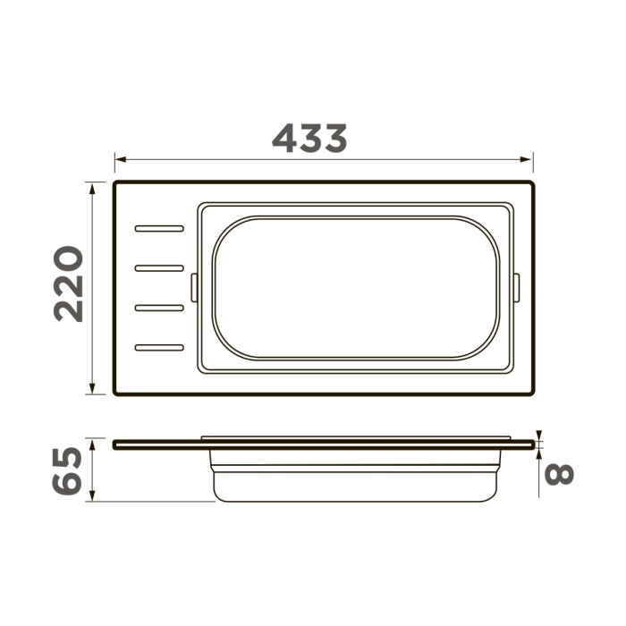 Контейнер для кухонной мойки 4999039 Omoikiri DC-01-1 LG, Светлое Золото