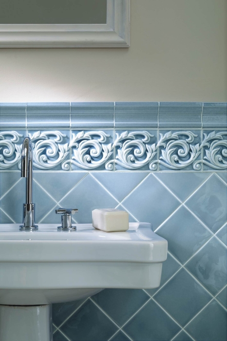 Бордюр LIB200 Ceramiche Grazia Essenze Liberty Primula 6,5x13