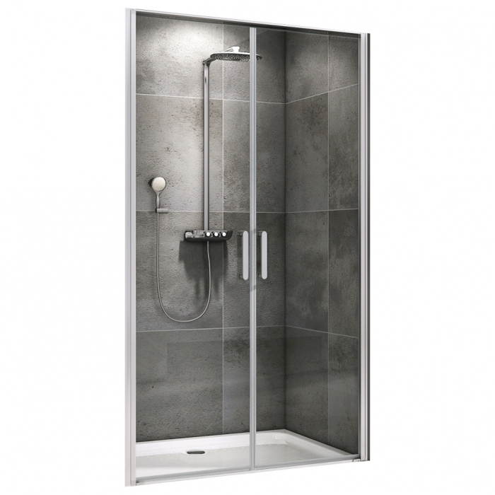 Душевая дверь Abber 100 см Sonnenstrand AG04100C, Профиль Хром, Стекло Прозрачное