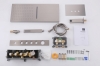 Душевая система скрытого монтажа с изливом AF8753SP Abber Rund, Термостат, Сатин
