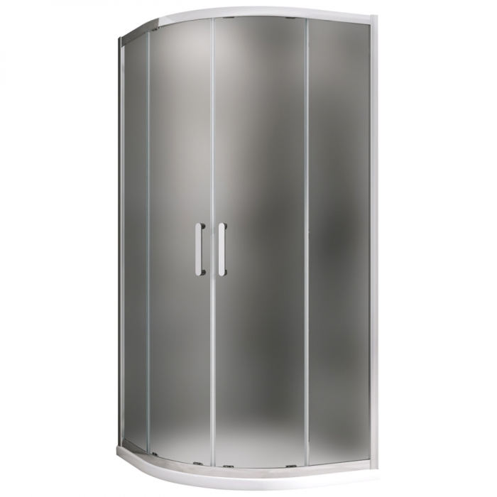 Душевой уголок 90x90 см Abber Schwarzer Diamant AG01090M, Профиль Хром, Стекло Матовое, БЕЗ ПОДДОНА