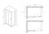 Душевой уголок 70x100 см Abber Schwarzer Diamant AG301005-S705, Профиль Хром, Стекло Прозрачное, БЕЗ ПОДДОНА