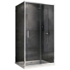 Душевой уголок 80x120 см Abber Schwarzer Diamant AG301205-S805, Профиль Хром, Стекло Прозрачное, БЕЗ ПОДДОНА