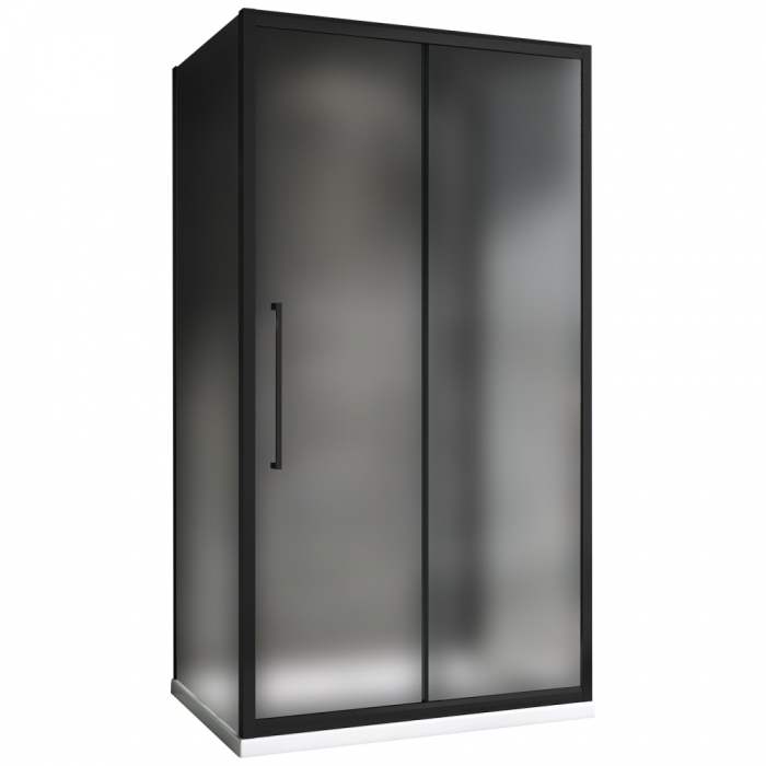 Душевой уголок Abber 90x130 см Schwarzer Diamant AG30130BMH-S90BM-S90BM, Профиль Черный, Стекло Матовое, БЕЗ ПОДДОНА