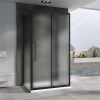 Душевой уголок Abber 90x130 см Schwarzer Diamant AG30130BMH-S90BM-S90BM, Профиль Черный, Стекло Матовое, БЕЗ ПОДДОНА