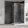 Душевой уголок 70x140 см Abber Schwarzer Diamant AG301405-S705, Профиль Хром, Стекло Прозрачное, БЕЗ ПОДДОНА