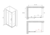 Душевой уголок 60x150 см Abber Schwarzer Diamant AG301505-S605, Профиль Хром, Стекло Прозрачное, БЕЗ ПОДДОНА