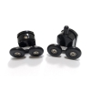 Душевой уголок 50x160 см Abber Schwarzer Diamant AG30160BH-S50B-S50B, Профиль Черный, Стекло Прозрачное, БЕЗ ПОДДОНА