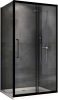Душевой уголок 100x170 см Abber Schwarzer Diamant AG30170BH-S100B, Профиль Черный, Стекло Прозрачное, БЕЗ ПОДДОНА