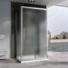 Душевой уголок 50x170 см Abber Schwarzer Diamant AG30170MH-S50M-S50M, Профиль Хром, Стекло Матовое, БЕЗ ПОДДОНА