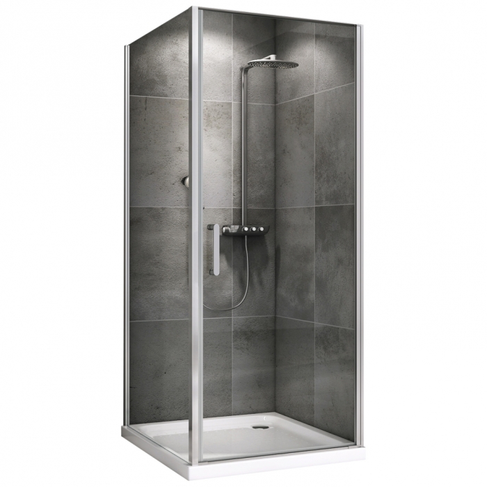 Душевой уголок 70x70 см Abber Sonnenstrand AG04070-S70, Профиль Хром, Стекло Прозрачное, БЕЗ ПОДДОНА