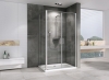 Душевой уголок 100x100 см Abber Sonnenstrand AG04100C-S100, Профиль Хром, Стекло Прозрачное, БЕЗ ПОДДОНА
