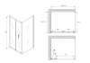 Душевой уголок 70x100 см Abber Sonnenstrand AG07100-S70, Профиль Хром, Стекло Прозрачное, БЕЗ ПОДДОНА