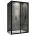 Душевой уголок 85x100 см Abber Sonnenstrand AG07100B-S85B, Профиль Черный, Стекло Прозрачное, БЕЗ ПОДДОНА