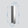 Душевой уголок 70x120 см Abber Sonnenstrand AG07120-S70, Профиль Хром, Стекло Прозрачное, БЕЗ ПОДДОНА