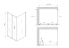 Душевой уголок 70x120 см Abber Sonnenstrand AG07120-S70, Профиль Хром, Стекло Прозрачное, БЕЗ ПОДДОНА