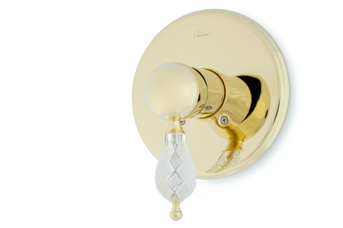 Смеситель встроенный 285-CRST Boheme Crystal Gold, Золото, С КРИСТАЛЬНЫМИ РУЧКАМИ