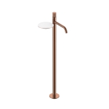 Смеситель для раковины напольный 120-CB.3 Boheme Stick Copper Brushed, Медь Брашированная, С ПОЛКОЙ, С РУЧКОЙ LINEA