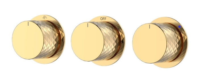 Смеситель встроенный 124-3-G.1 Boheme Stick Gold, Золото, С РУЧКОЙ DIAMOND
