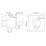 Смеситель встроенный A3151.268.270.271.087.103 WasserKraft Weida 3100, Хром, С ВНУТРЕННЕЙ ЧАСТЬЮ, С ДУШЕВЫМ НАБОРОМ