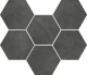 Мозаика 620110000190 Italon Continuum Petrol Mosaico Hexagon Натуральный 25x29