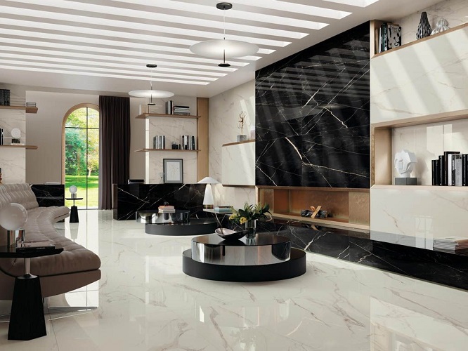 Керамогранит 610010002188 Atlas Concorde Russia Empire Calacatta Black Ret 60x120