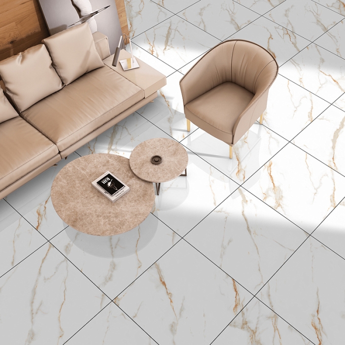 Керамогранит Azario F109082188G Calacatta Venato Gold Glossy 60x60