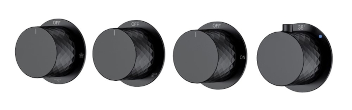 Смеситель встроенный термостатический 124-T-5-B.1 Boheme Stick Black, Черный, С РУЧКОЙ DIAMOND
