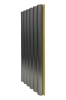Бамбуковая рифленная панель Bonaparte Pipe Silver Metal 12.3x280